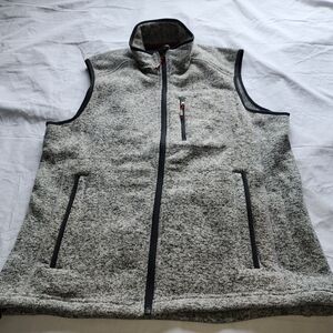 Orvis Denali Men's Heather Vest Gray Full Zip Size Medium Is Used